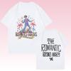 Camiseta Vintage Estampada Bruno Mars The Romantic Tour 2026 Camiseta Gráfica Moda Verão Manga Curta Masculina e Feminina Y2K