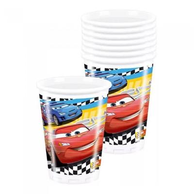 Racing Sports Network Plastic Disposable Cup (Pack of 8)