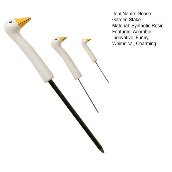 Porch Goose Statue Funny Goose Resin Decorative Garden Stake for Outdoor Lawn Yard Patio Garden Beds Planters Decor Gifts for Gardeners