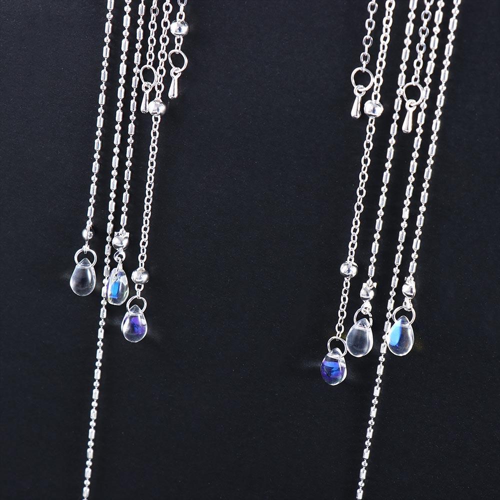 Hollow Chinese Style Waterdrop Girls Rhinestones Bead Hair Clips Crystal Barrette Tassel Hairpin