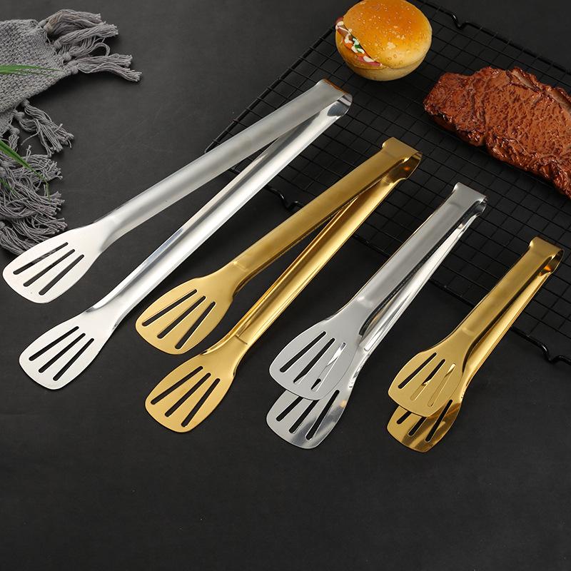 Stainless Steel Food Tongs Barbecue Tongs Meat Salad Steak Food Serving Clip Tweezers Long Bbq Cooking Tongs Kitchen Utensils