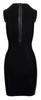 LATE X - Black Latex Mini Dress With Small Collar L