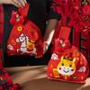 2026 Horse Year Cartoon Mascot Pony Knitted Gift Bag Handheld Candy Bag Knot Wrist Bag Cute Tote Bag Reusable Shopping Bags