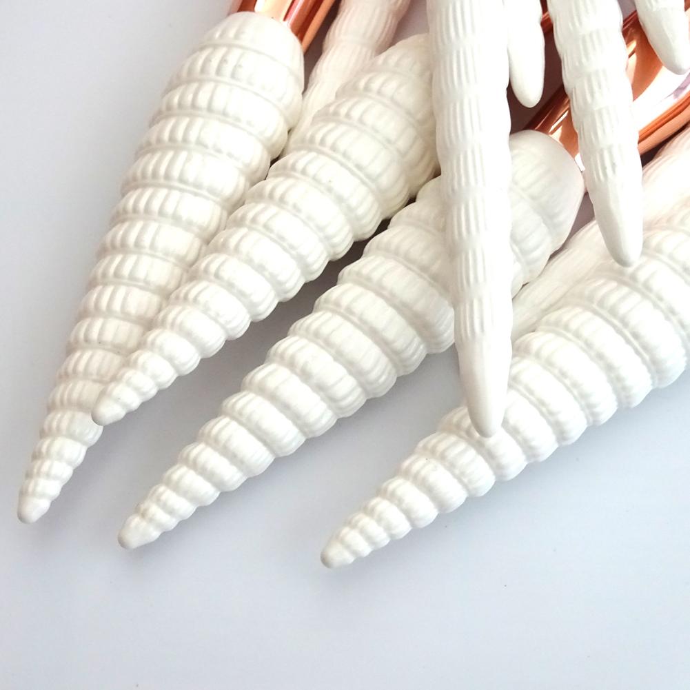 10/11pcs Unicorn Conch Shell  Makeup Brushes Set Mermaid Foundation Powder Cosmetics Eyeshadow Face Kabuki Make Up Brush Tools Kit