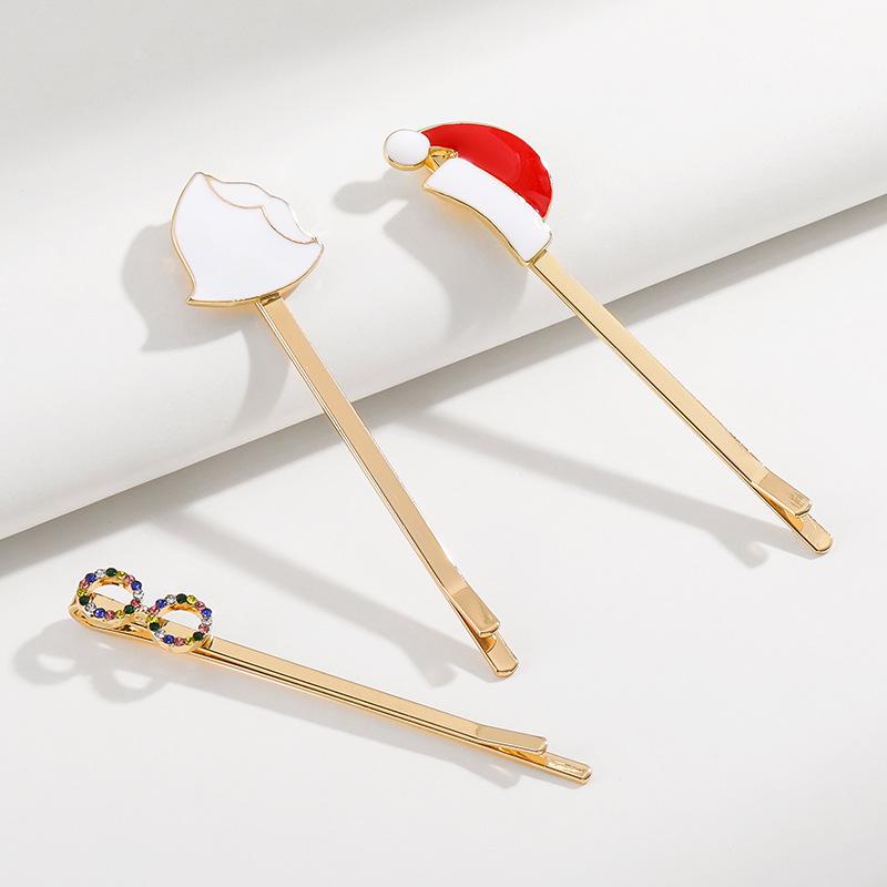 Kenjie Christmas Enamel Hair Clip Set for Women - Festive Holiday Headwear