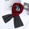Autumn and Winter New Compact Couple Scarf Open Cross Knitted Shawl Scarf Two Color Splicing Couple Scarf