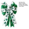 St. Patrick's Day Schleife, groß, weiß, grün, glitzernd, Kleeblatt-Schleife, irische Feiertagsdekoration, Schleifenknoten für Kranz, Baumspitze, Haustür