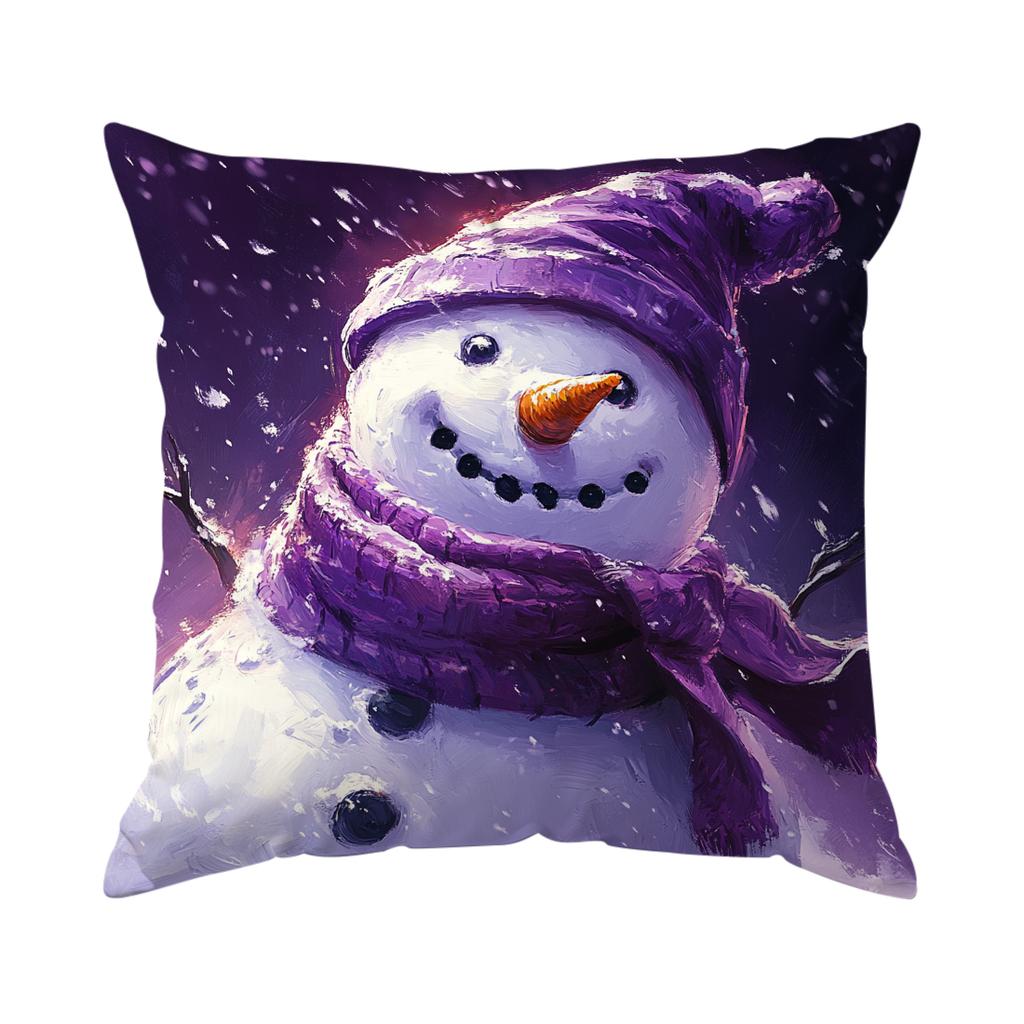 Home Decor Christmas-themed Pillows with Snowy Patterns Pattern Cushion Cover Suitable for Sofa Bedroom Car Pillow Cover