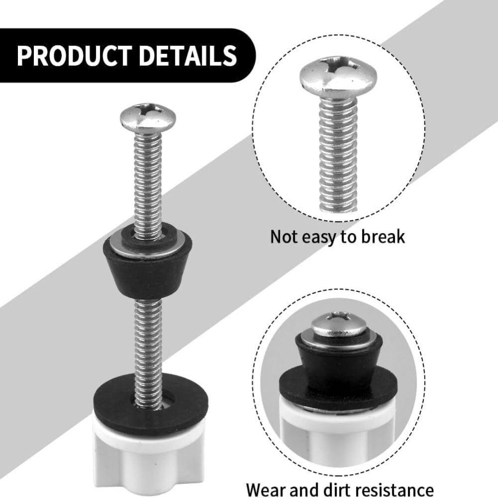 2PCS Waterproof Toilet Seat Fasteners Top-mounted Toilet Seat Hinge Bathroom Maintenance