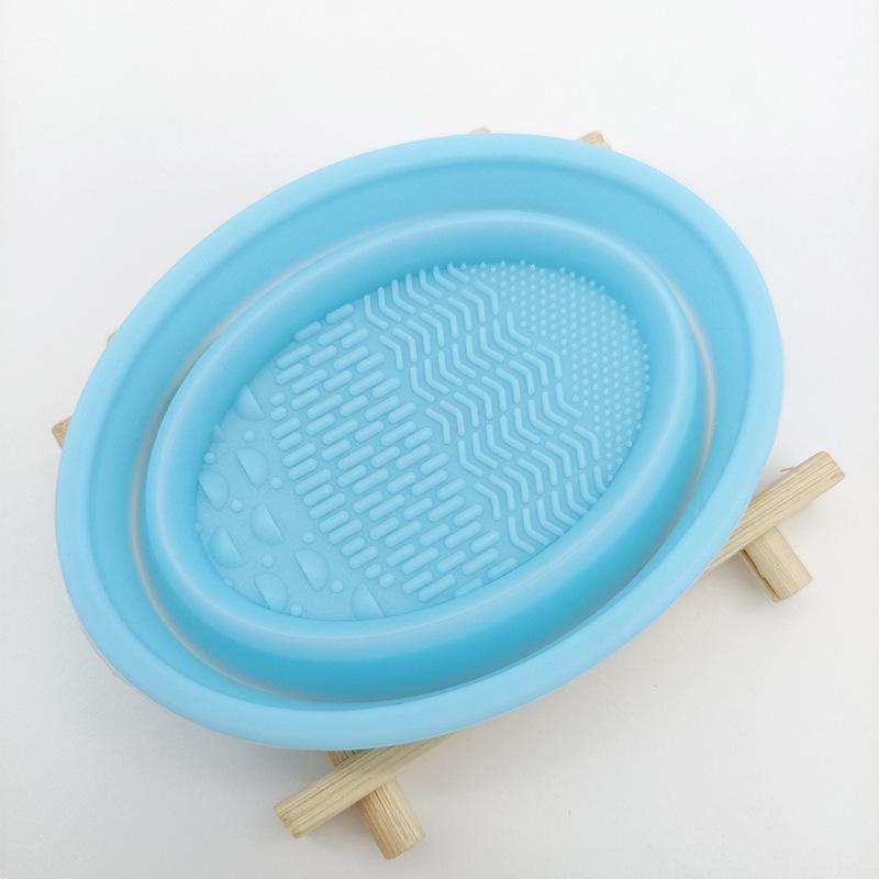 Silicone Makeup Brush Cleaning Tool Foldable Silicone Bowl Beauty Egg Sponge Powder Puff Washing Portable Scrub Mat Beauty Tools