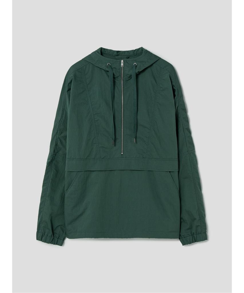 Shift.G Overfit Cotton Hood Anorak Green