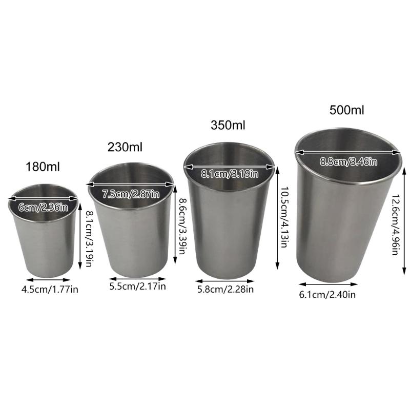 Set Of 10 Thermal Cups Functional Beer Cups Stainless Steel Tumblers For Beer Lover And Quality Lifestyle Enthusiasts