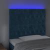 3122800 vidaXL LED Headboard Dark Blue 90x7x118-128 Cm Velvet