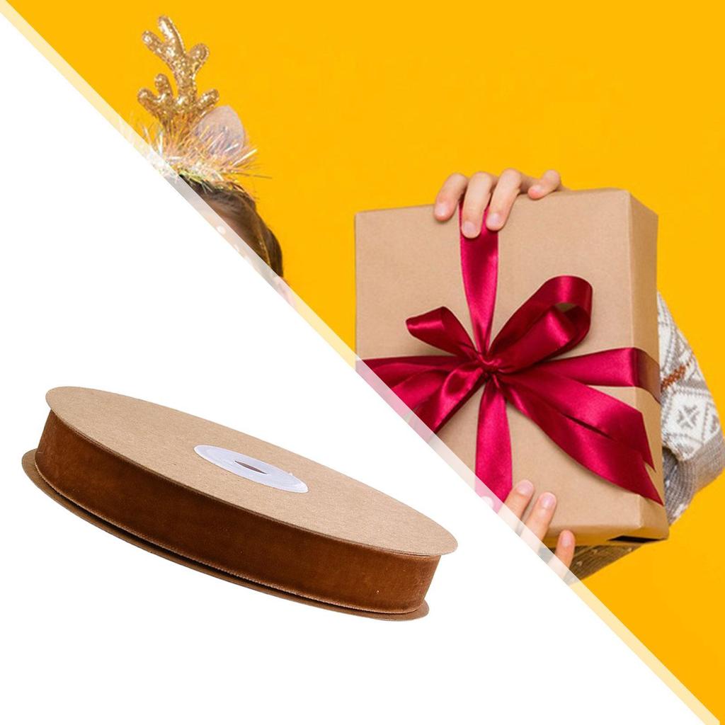 Velvet Ribbon Multipurpose Single Face Decorative Ribbon for Birthday Craft Projects Anniversary Gift Wrapping Bridal Bouquet