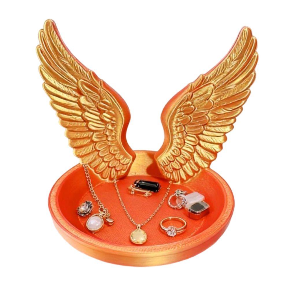Angel Wings Ring Display Plates Creative Mini Key Tray Photo Prop Rings Holder  Room Decor