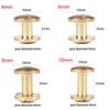 10Pcs/Set Arc Belt Screw Leather Craft Chicago Nail Brass Solid Rivet Stud Head