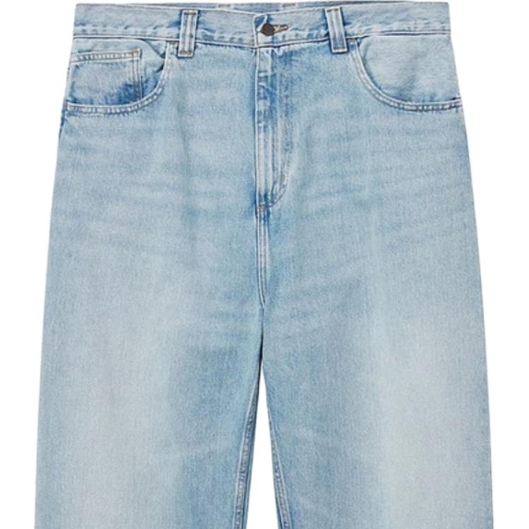 Carhartt WIP Classic Square Label Distressed Wide-Leg Baggy Jeans Men Jeans CHXJN035893AR