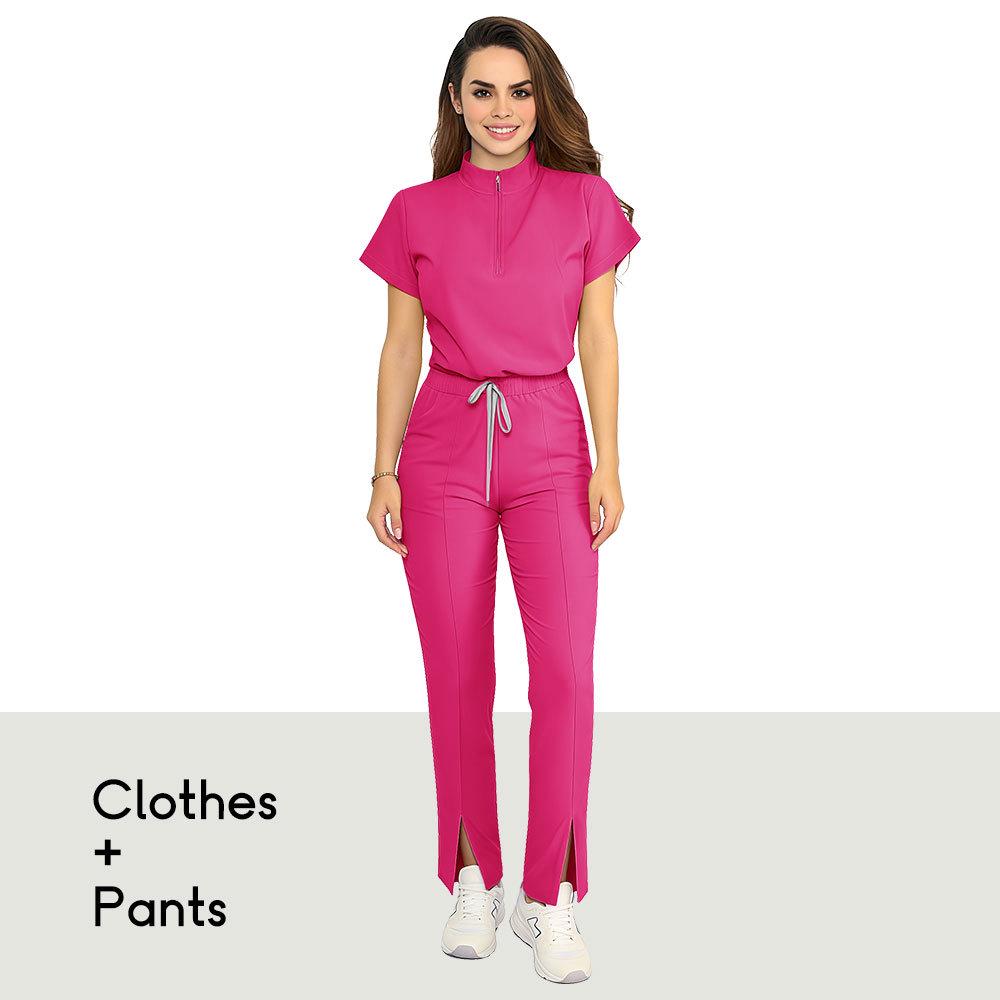 Unisex Short-Sleeve Medical Uniform Set: Handwashing, Doctor, Surgical, Dental, Hospital, Nurse Gown.