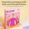 Creative Fairy Tale Hand Poke Painting Puzzle Dress Up Sticker Book Fabric Art Craze Poke Art  Kids