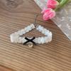 Bowknot Heart Necklace Adjustable Collarbone Chain Bow Pendant Clavicle Chain
