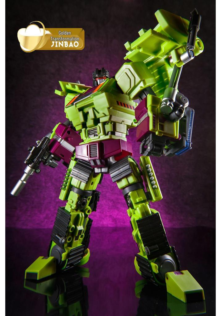 Jinbao GT Hercules Green Transforming Toy Scavenger: Six-Combiner Construction Vehicle Accessory Pack.