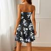 Women Casual Sleeveless Summer Dresses  Spring Patchwork Boho Floral  Cocktail Party  Dress