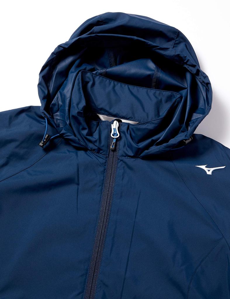Mizuno Basic Trail with Storage Size Dress M Women's Jacket, Water-Repellent, Pouch, 14, Navy, (A2ME8207)