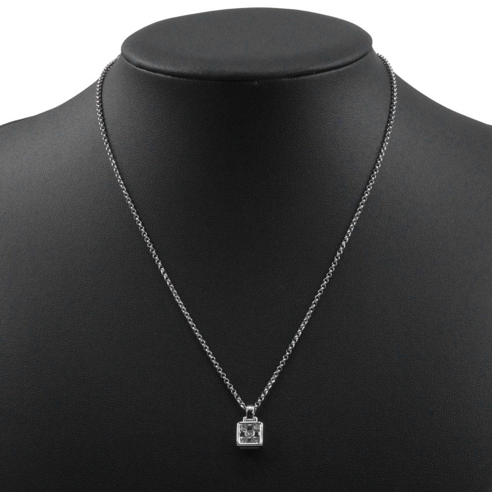 Necklace PtPlatinum/sapphire/diamond 5.9g Women Used