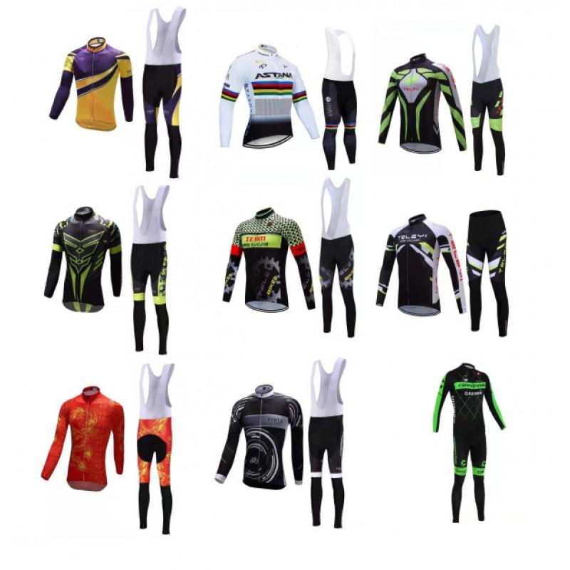 Men Women Cycling Jersey Long Sleeve Road Mountain Bike Sport Shirt Breathable Quick Dry Fall Season