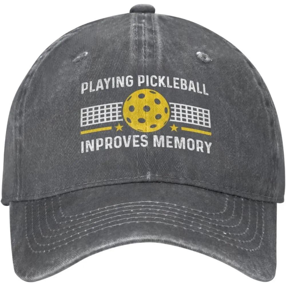 Pickleball spielen verbessert das Gedächtnis Hut Männer Baseballkappen Verstellbare Kappe