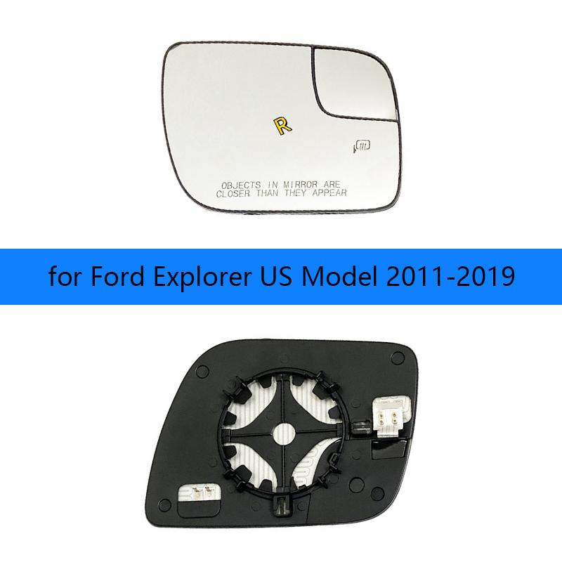 Car Heat Mirror for Ford Explorer US Model 2011- Rearview Mirror Heating Blind Spot Auxiliary Lens Reflector Glass