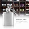 2pcs 1 oz Stainless Steel Liquor Bottle Silver Pocket Wine Bottle Alcohol Bottle Keychain  Gift