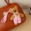 Plush Bear Keychain With Cartoon Design For Car And Bag Decor