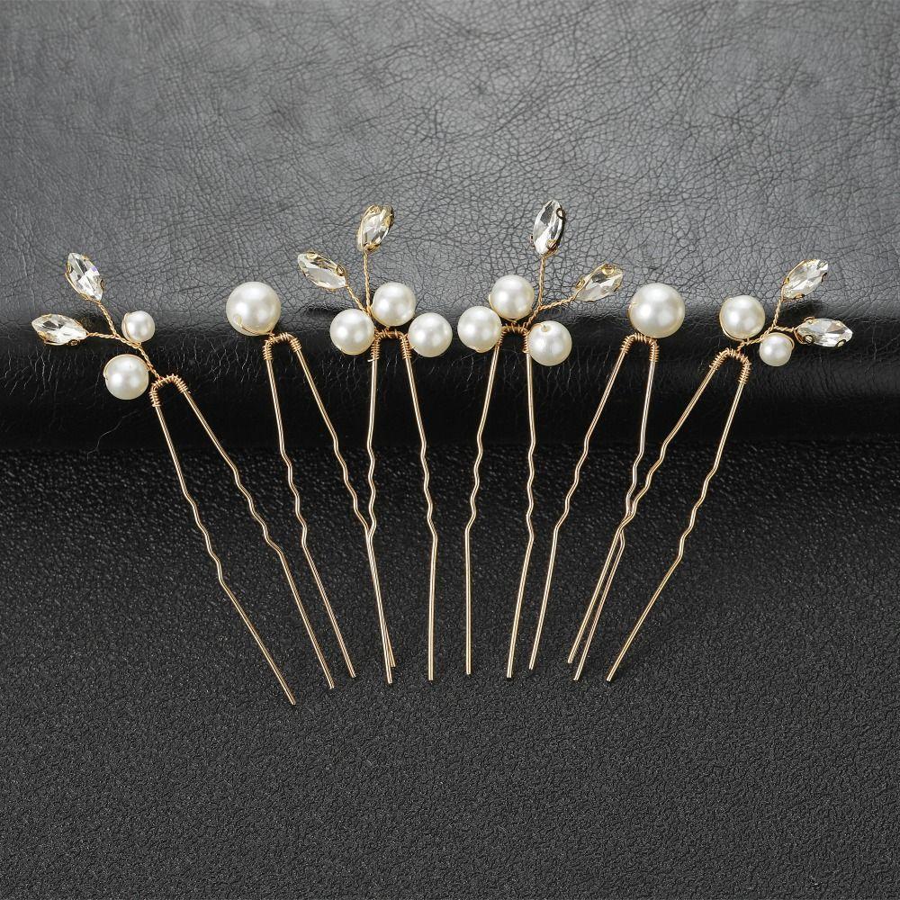Hair Jewelry Hair Accessories Wedding Pearl Rhinestone Bridal Hair Pins Hair Clips Flower Headwear