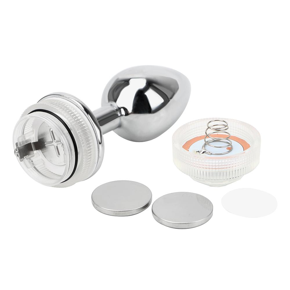 LED Light Metal Anal Plug Sex Toys For Couples Prostate Massager Stainless Steel Butt Plug Anus Stimulator Flirting