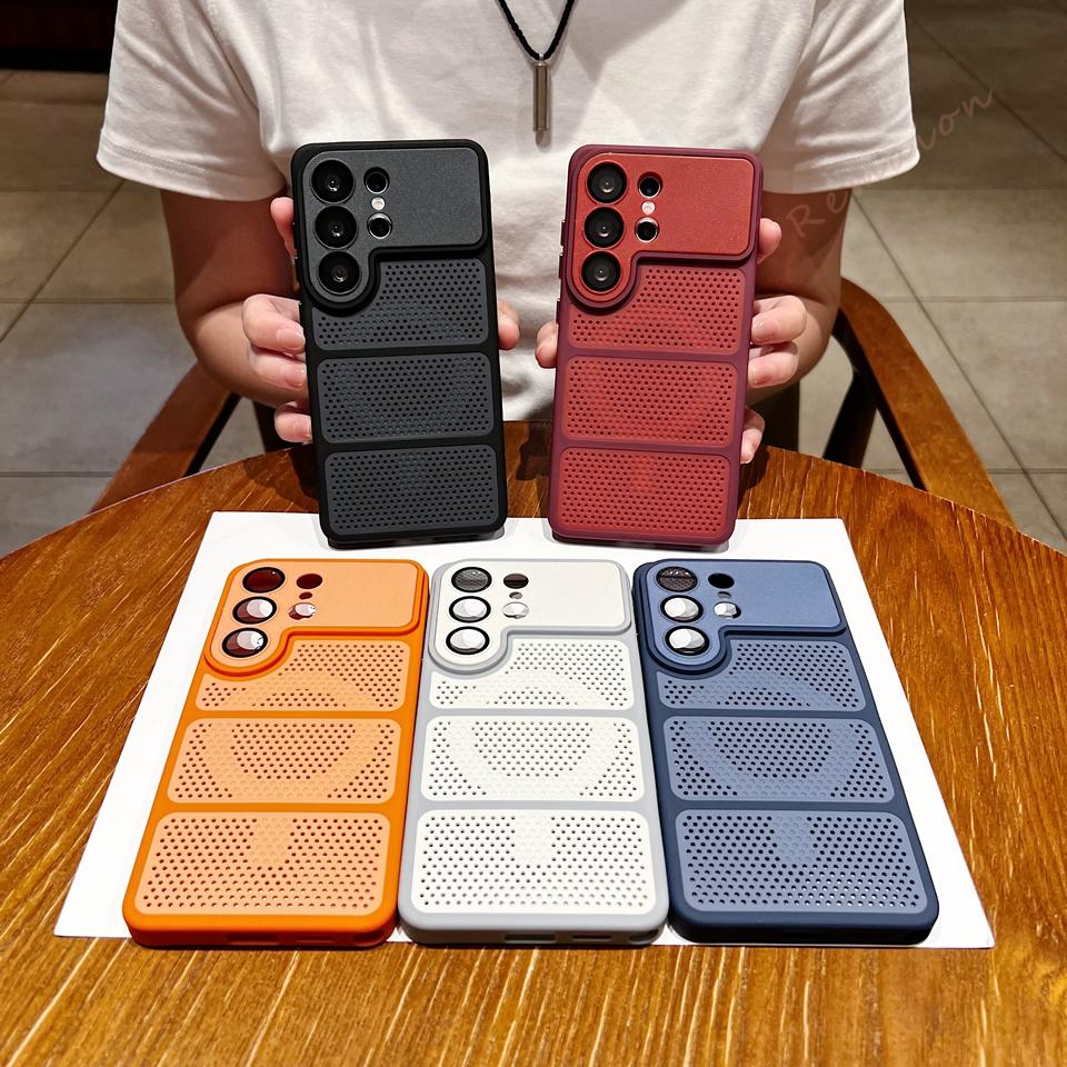 Magnetic Heat Dissipation Phone Case for Samsung Galaxy S26 S24 S25 Ultra Magsafe Luxury Len Camera Shockproof Protector Cover