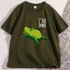 Kawaii Dead Tired Frog T Shirt Cute Sleepy Cotton Short Sleeve Tshirt Streetwear Trendy Round Neck Graphic Tees Male Clothing