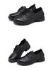Women's Soft Sole Leather Chunky Heel Round Toe Lace-Up Shoes - Comfortable Plus Size for Autumn