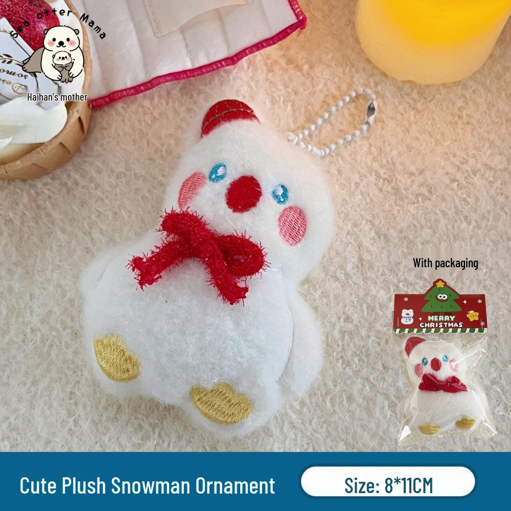 Tengyi Christmas Plush Doll Pendant - Cute Ornament & Versatile Keychain for Girls' Bags