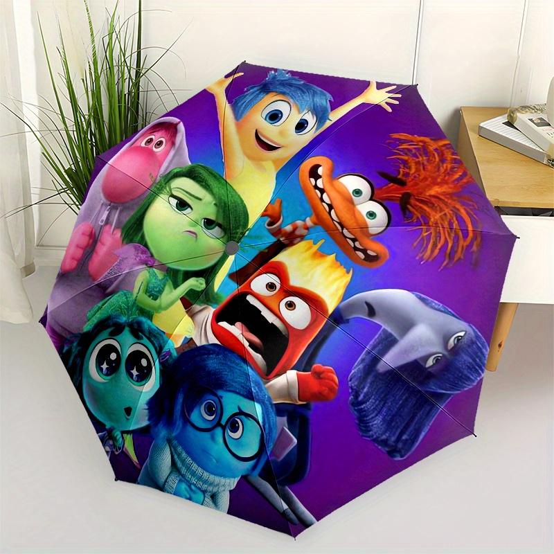 

1pc Inside Out,Emotions Automatic Folding Umbrella: Compact 8-Bone Design Cartoon Outdoor Travel Companion, Business Umbrella, Christmas Val