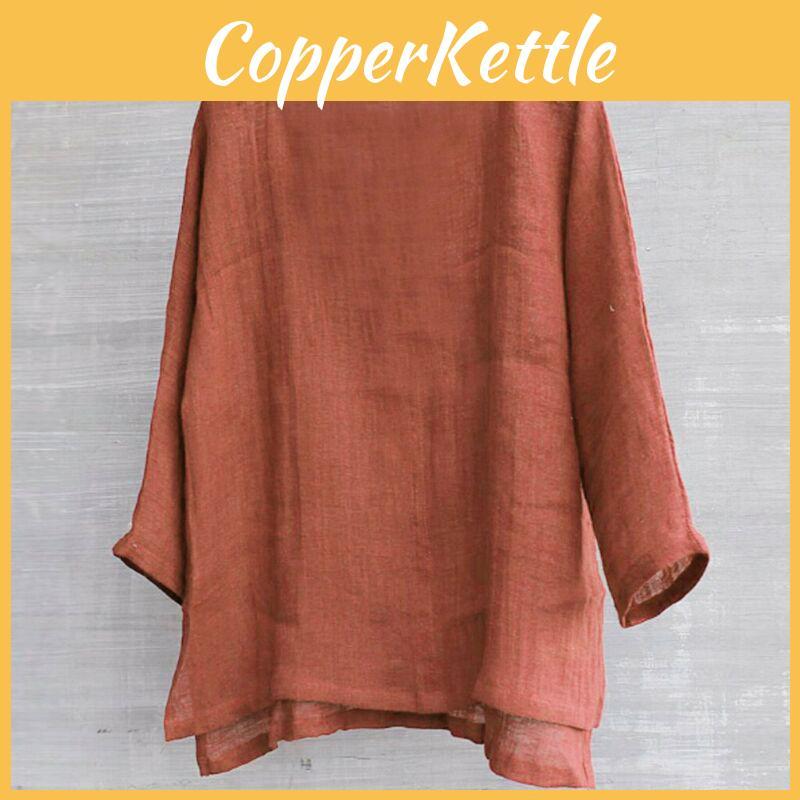 Premium Men's Linen Long Sleeve Shirt For Summer With Cool Loose Casual Design M-3xl