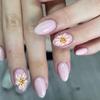 24PC 3D Artificial Nail Plastic Reusable Press On Nail Floral Design Comfortable Nail Stickers For Everyday Fashion Styles