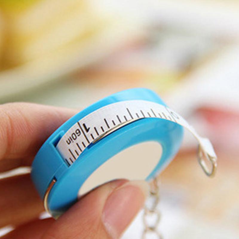 Candy Color Keychain Tape Measure 1.5 Meters Quantity Clothing Size Tape Measure Small Tape Measure