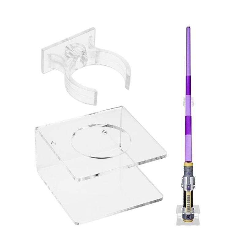 Wall Mounted Lightsaber Display Stand Acrylic Transparent Organizer Supplies for Living Room Wall Door Vertical Storage