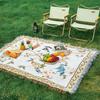 Bohemian Style Cotton Linen Tablecloth Picnic Blanket Outdoor Camping Mat Waterproof Ground Cover