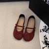 Cute Round Toe Ladies Footwear Retro Spring and Autumn Slip-on Shoe Quick Delivery 39 Korean Style Y2k Young Women's Flat Shoes