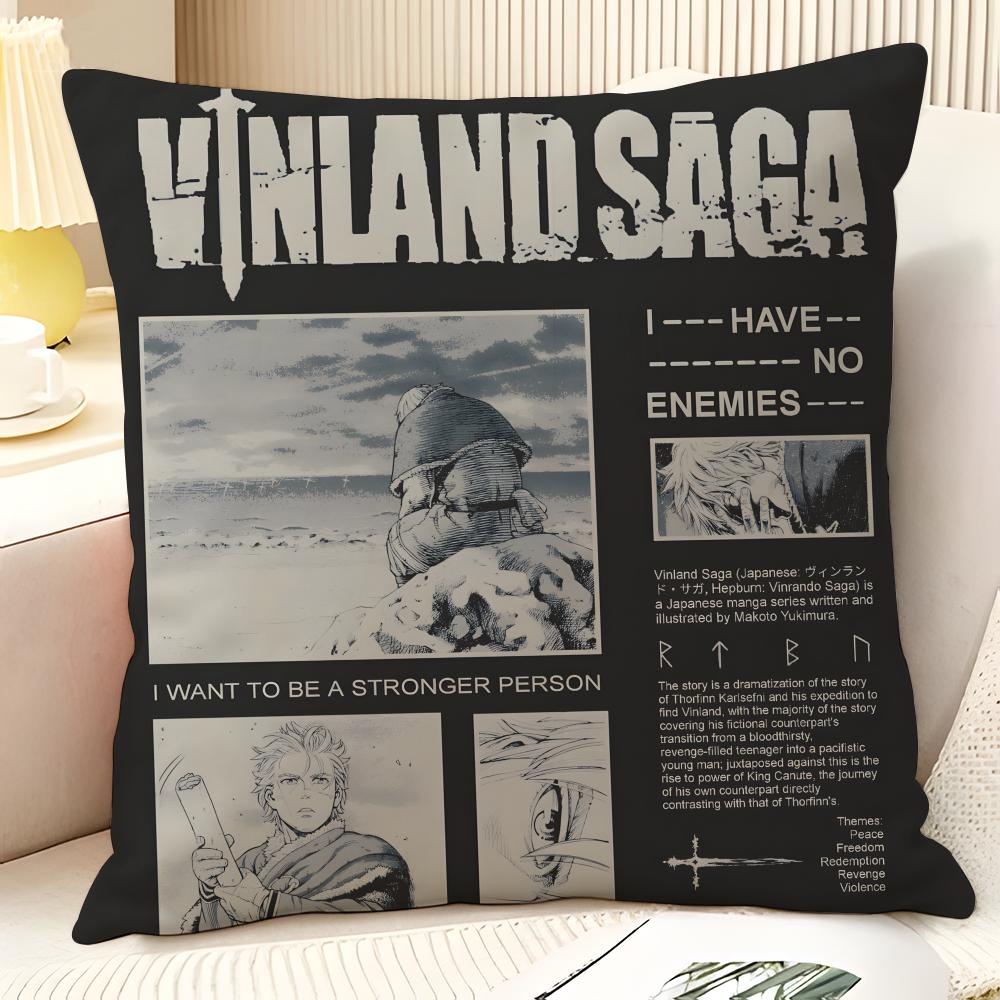Cartoon Comic VVinland SagaPC Pillow Case Natural Linen Organic Fabric DoubleSided Printing Sofa Home Decor Gift Pillow Case