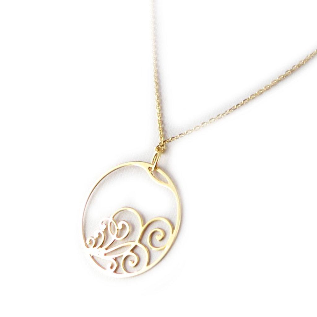 Altesse [L0364] - Gold Plated Necklace 'Choreography'