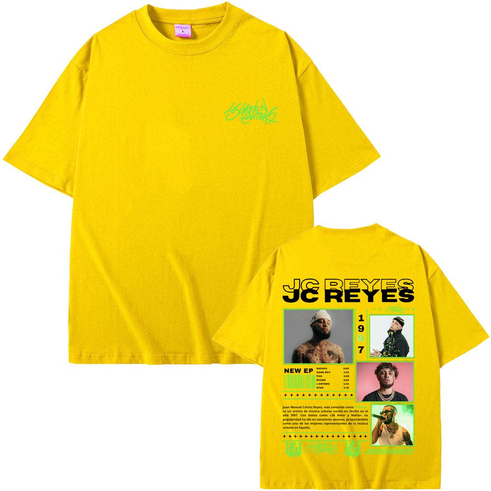 Rapper Jc Reyes Tour 2025 Double Sided Print T-shirt Men Women Hip Hop Fashion Short Sleeve T-shirts Man Retro Oversized T Shirt