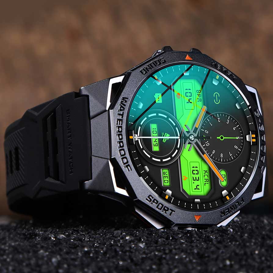 Men Outdoors Sports 1.43" AMOLED Screen Smartwatch Blue Tooth Call Heart Rate Health Monitoring Smart Watches Waterproof Women